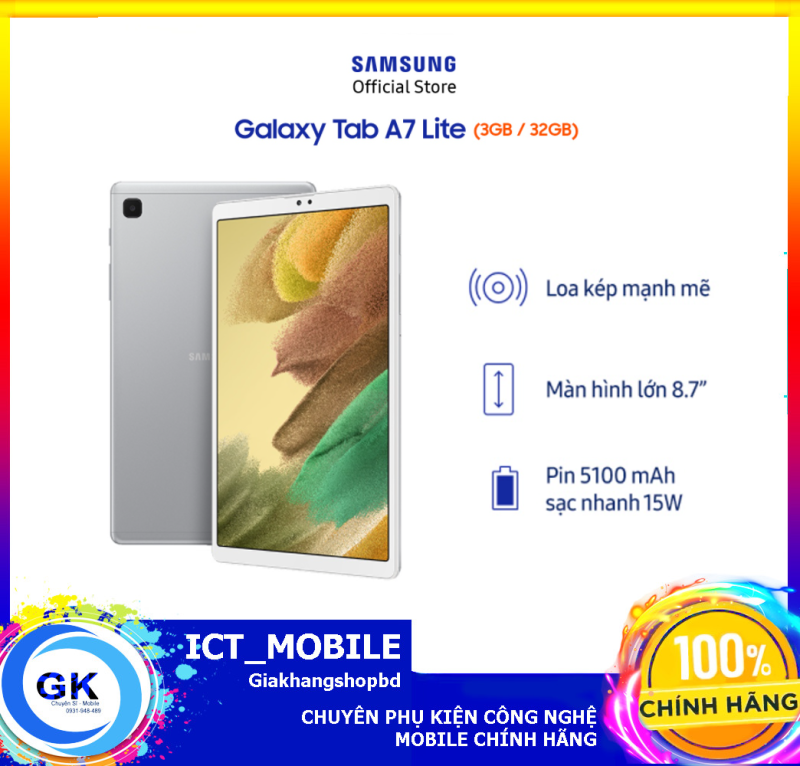 [Nguyên seal] Máy tính bảng Samsung Galaxy Tab A7 Lite (SM-T225) - Hàng Chính Hãng chính hãng