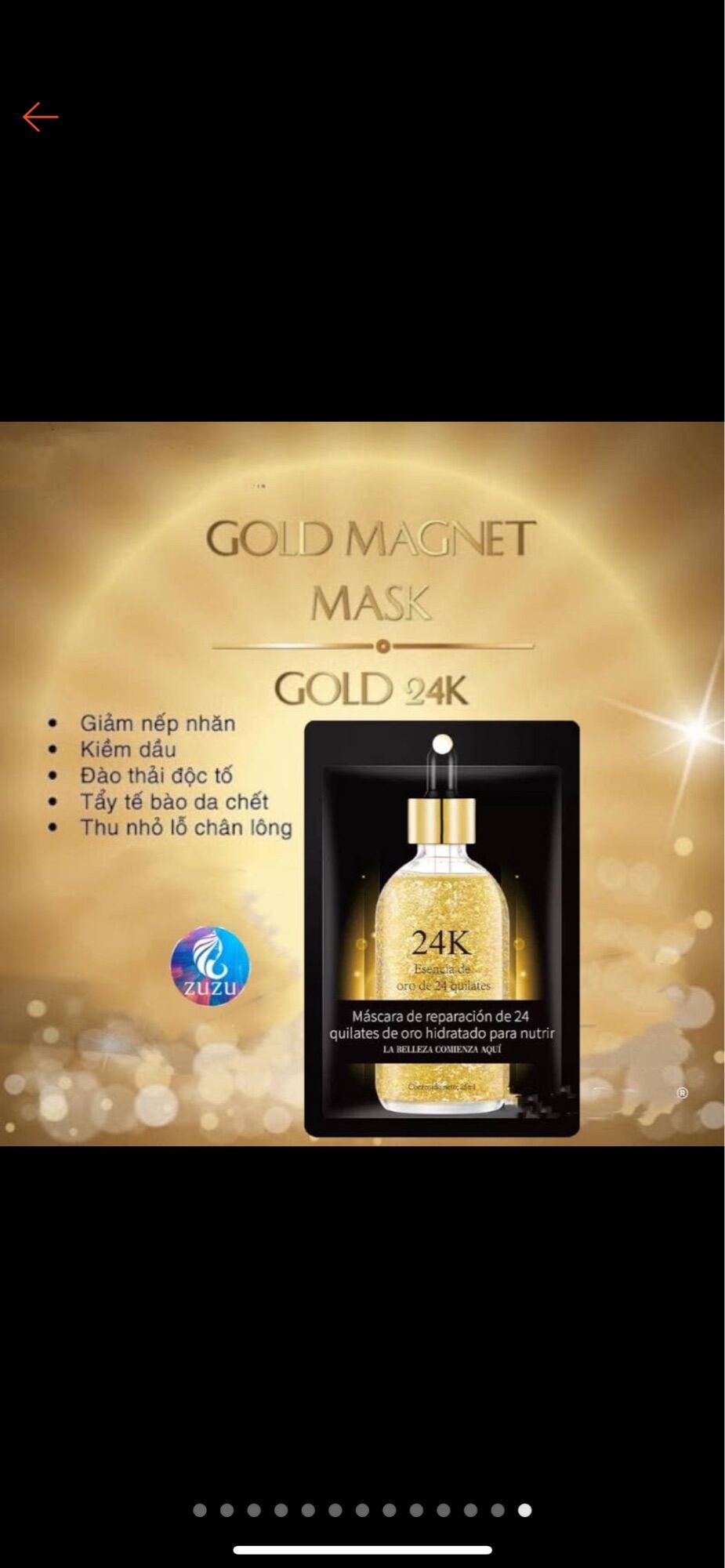 Mặt nạ tinh chất vàng 24k pure gold venzen - h.e.e cosmetic