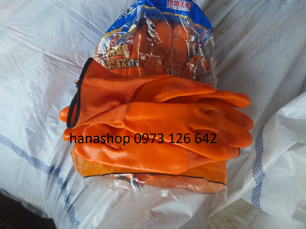 Bịch 12 đôi găng tay phủ cao su da cam phủ 2 mặt dày 1.2kg/bịch, găng tay phủ sơn, găng tay lao động