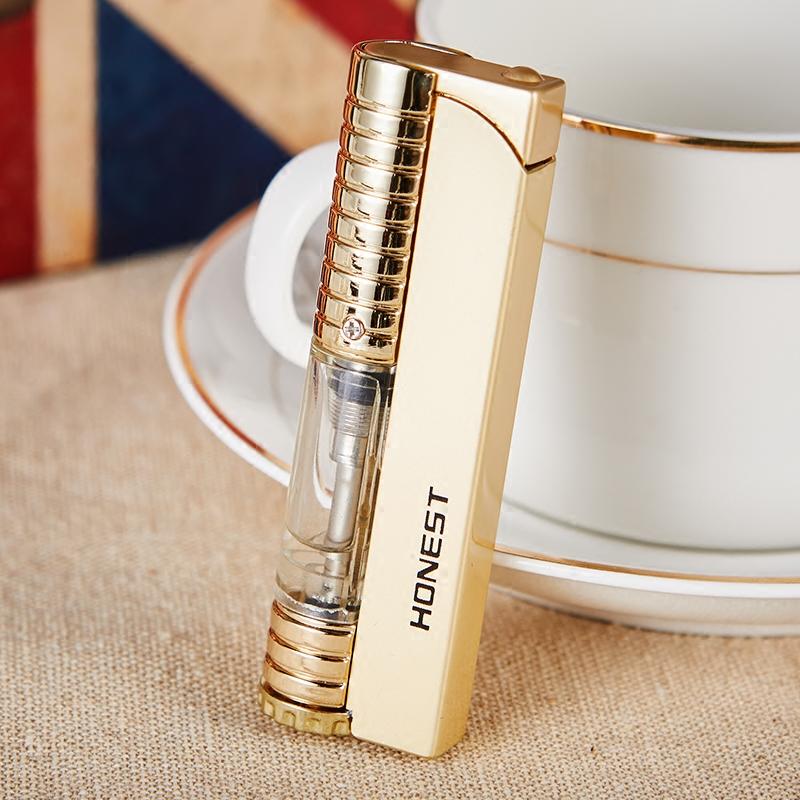 Hộp Quẹt Bật Lửa khò 1 tia Honest BCZ-806, Thiết Kế Sang Trọng Nhìn Được Ga