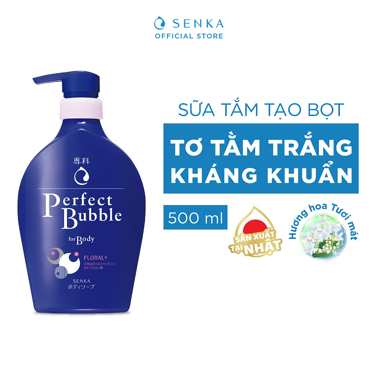 Sữa tắm dưỡng ẩm Senka Perfect Bubble 500ml