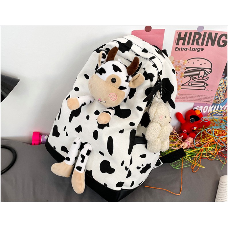[ATKSHOP] Balo ulzzang bò sữa siêu dễ thương 2021
