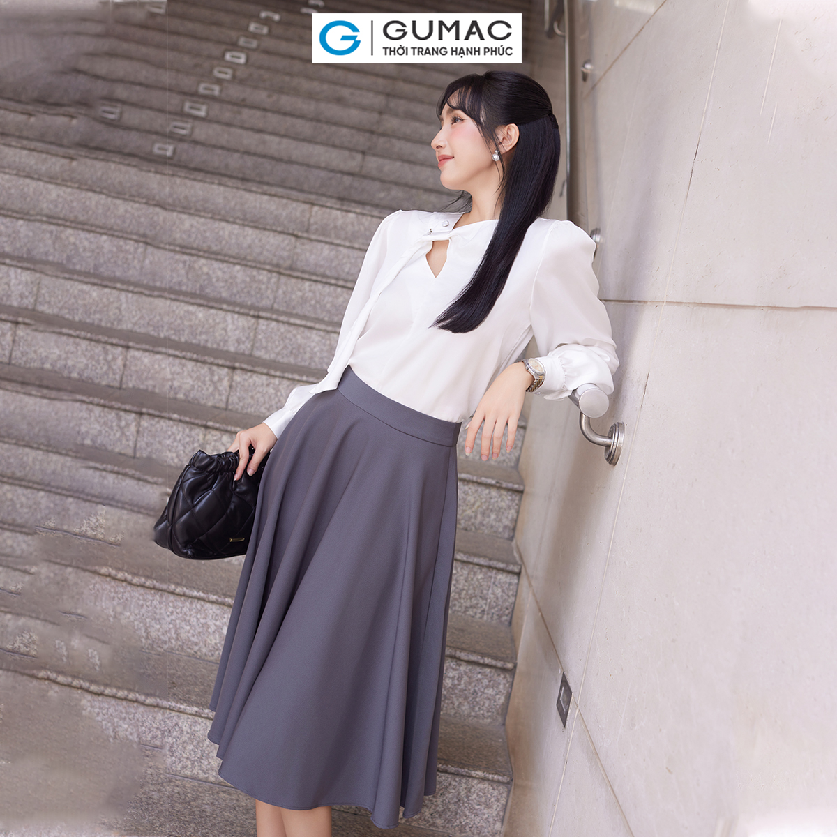 Chân váy xòe B4 thời trang GUMAC BVE00014