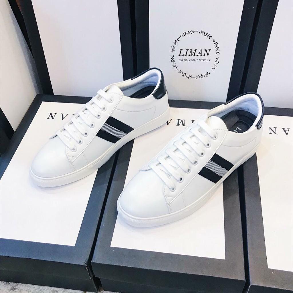 Giày sneaker nam, Giày sneaker thể thao cao cấp (Mã M13- Trắng)