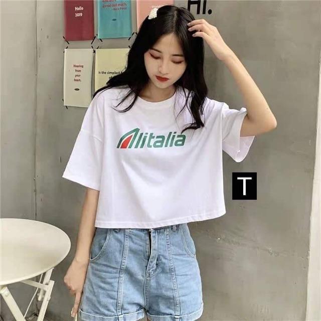 Áo croptop alita chữ ngực dtr0919