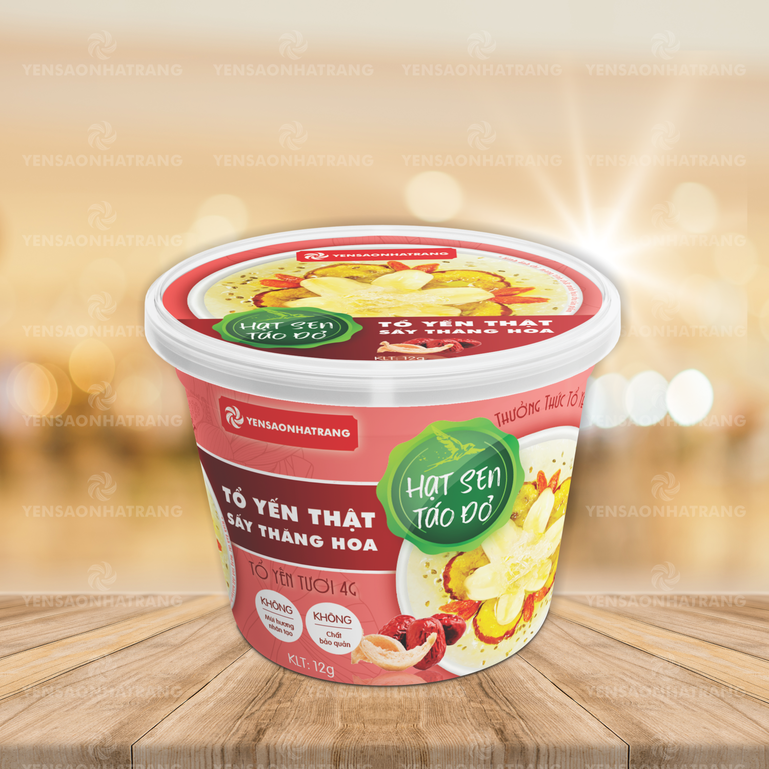Tổ yến ăn liền hạt sen táo đỏ