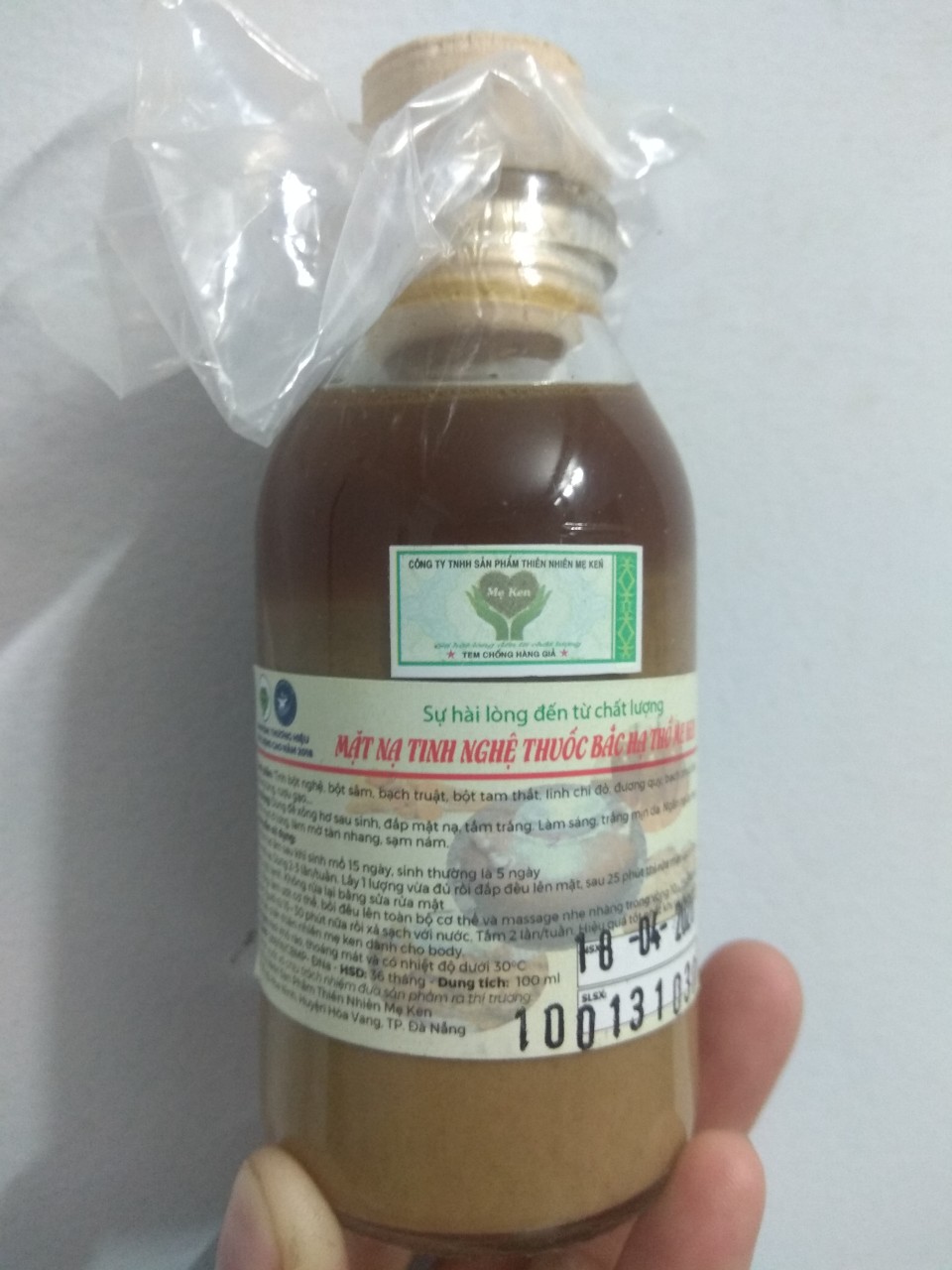 Mặt nạ tinh nghệ thu.ốc bắc hạ thổ mẹ Ken-100ml