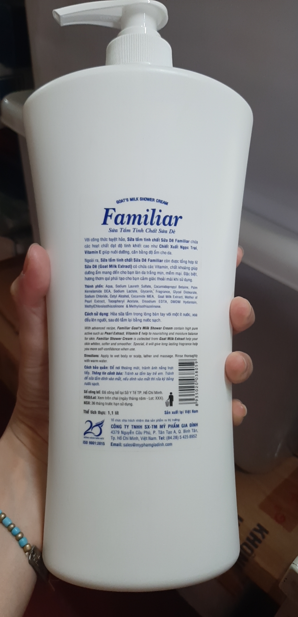 Sữa Tắm Tinh Chất Sữa Dê FAMILIAR 1100ml