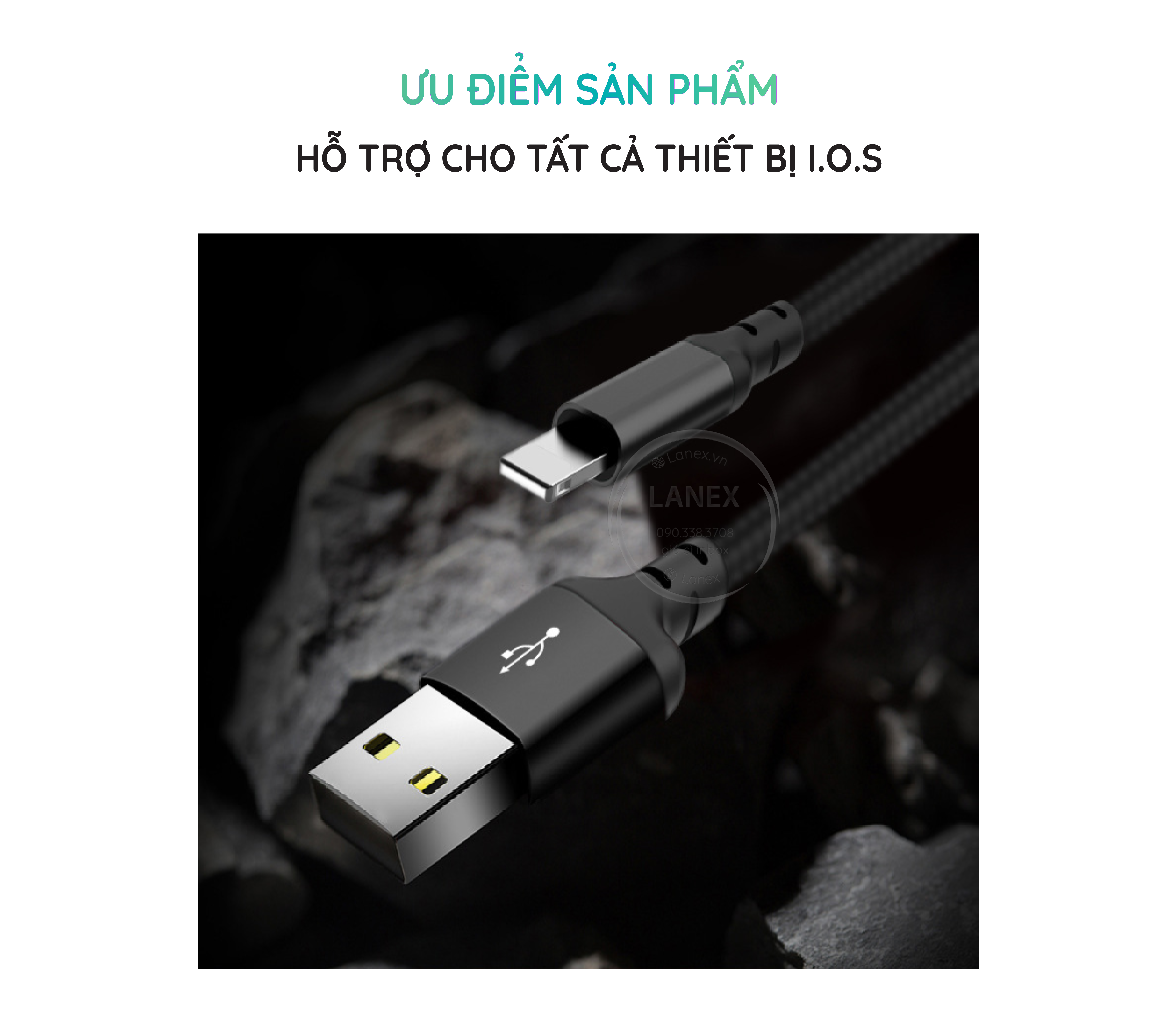 Cáp Sạc Nhanh Hoco X14 Dây Dù Lightning 2.4a Dài 1.0m