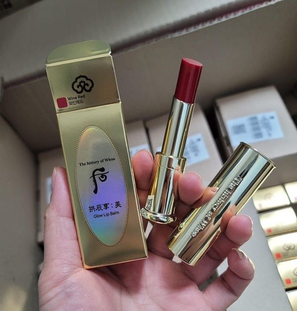 Son dưỡng Whoo Glow Lip Balm màu Wine red fullbox