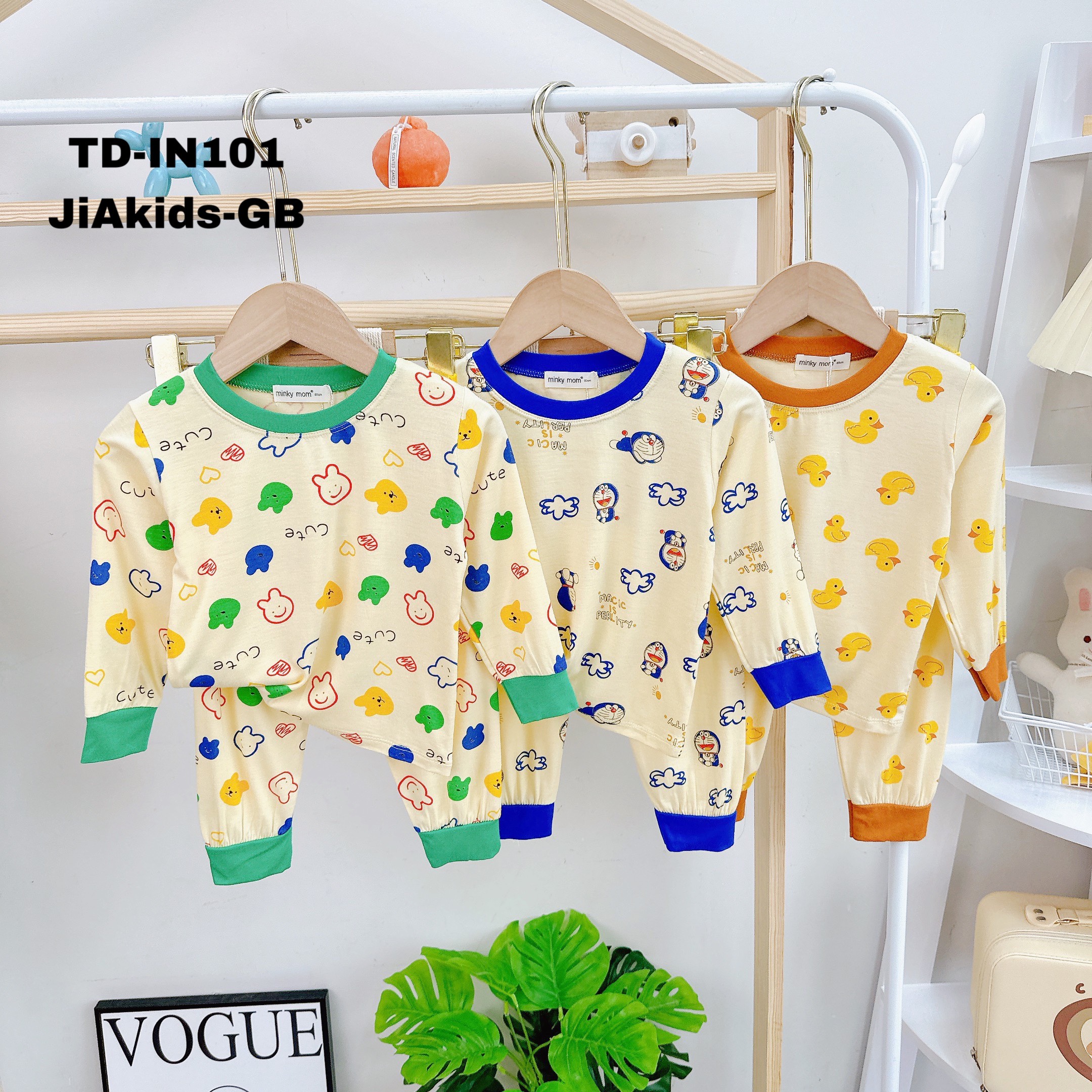 HOÀN TIỀN 15% -  Bộ Dài Tay Cho Bé Gái Bé Trai Minky Mom Vải Thun Lạnh KuTe  Dễ Thương Bộ Quần Áo Trẻ Em