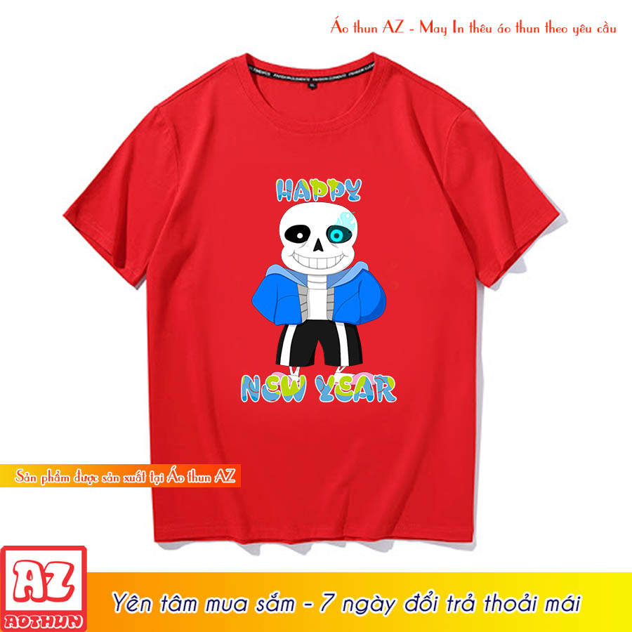 Áo thun Sans Tết màu đỏ độc đáo - Có size trẻ em M2852