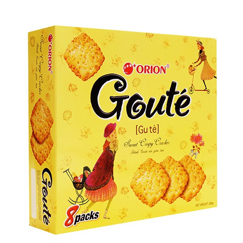 Bánh Goute / Goute Hạt Hộp 288G (Hộp 8 Gói x 36G)