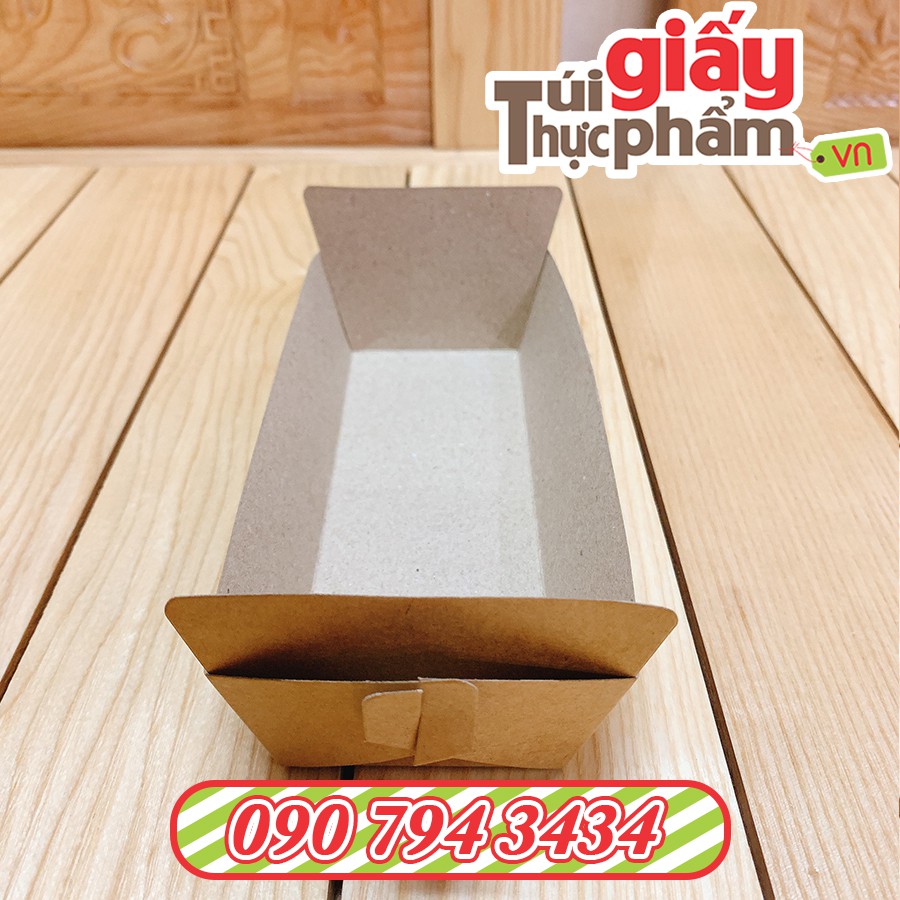 [Giá gốc]250 Khay Giấy Kraft Thực Phẩm
