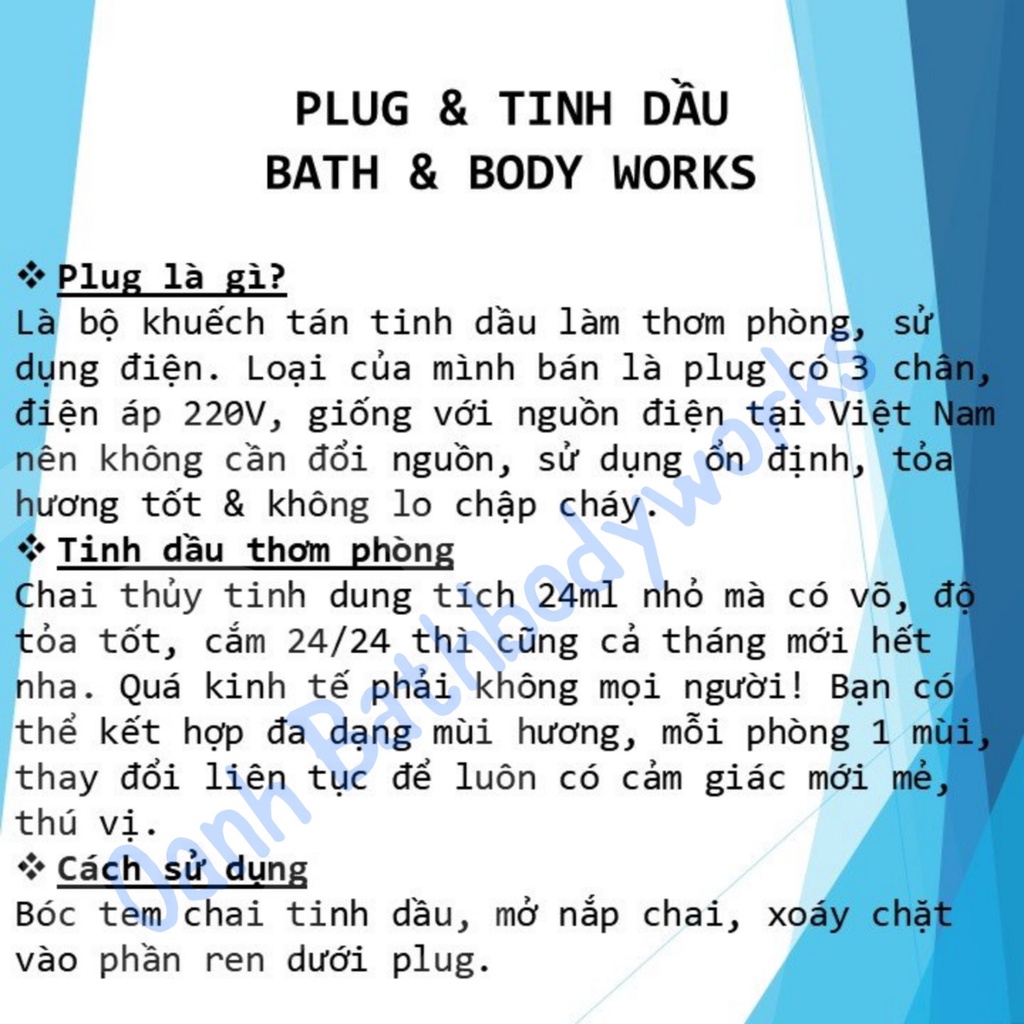 Tinh dầu thơm phòng Bath & Body Works