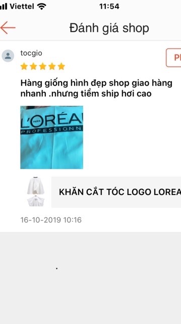 Áo choàng cắt tóc Loreal