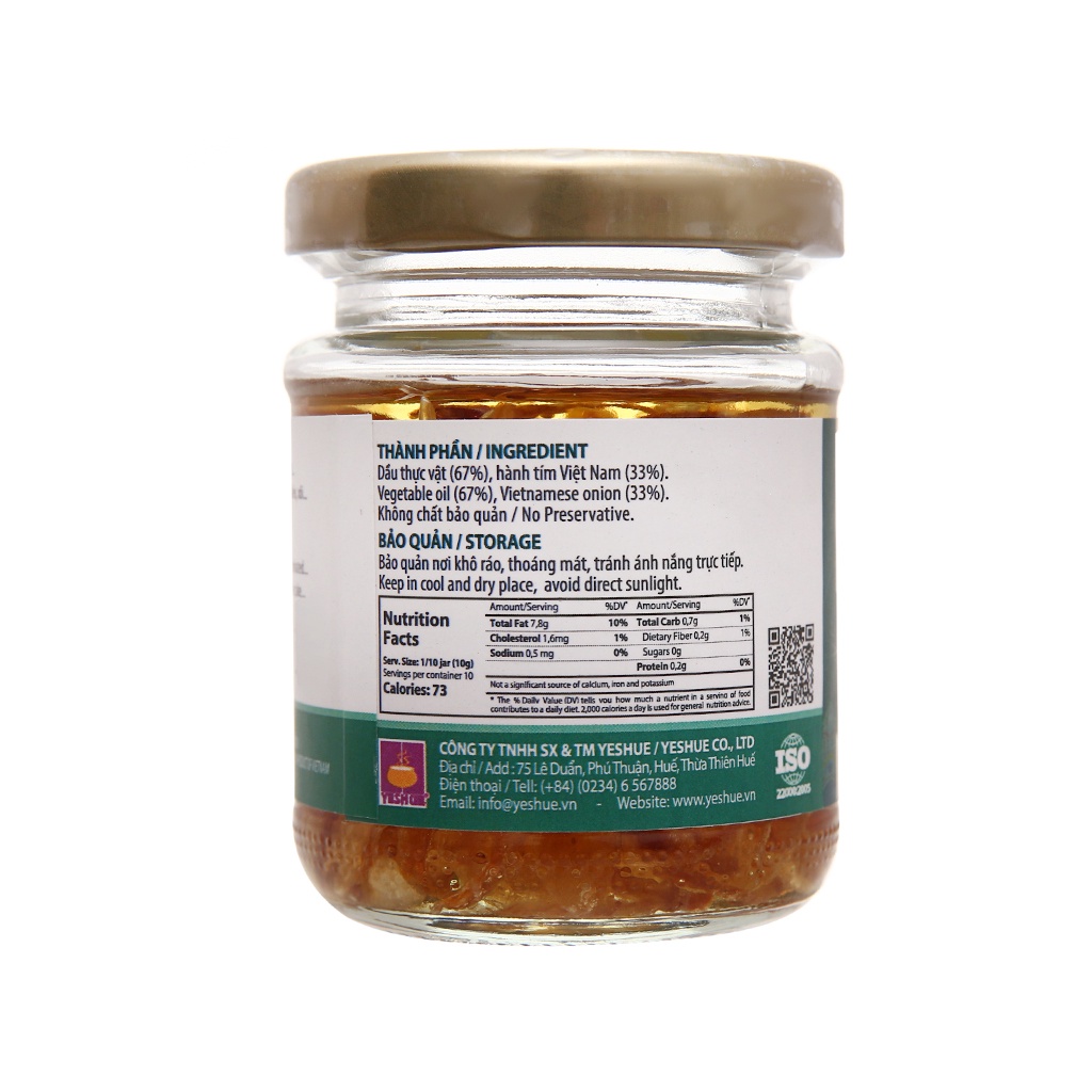 Dầu điều phi Yeshue hũ 100g