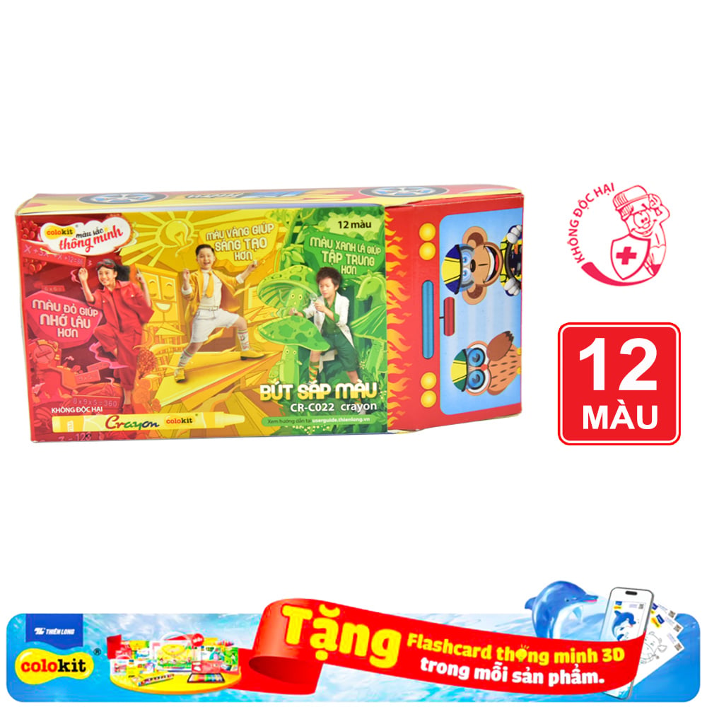 Bút sáp 12 màu colokit cr-c022