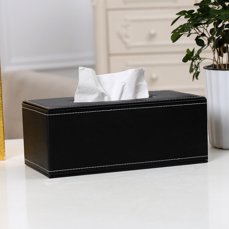 Hộp đựng khăn giấy bọc da cao cấp