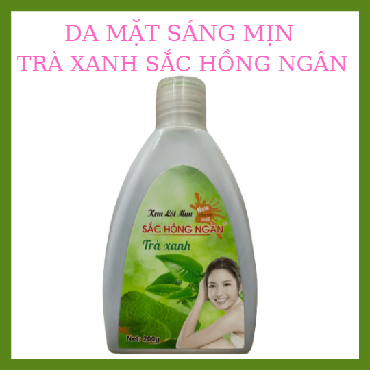 Kem Lột Mụn Trà Xanh Sắc Hồng Ngân CHAI LỚN 200gram