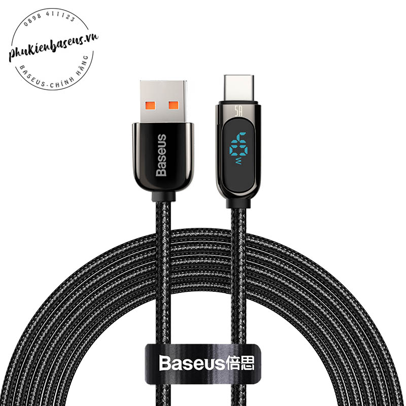 Cáp sạc nhanh có màn hình LED Baseus Display & Fast Charge Type C (40W, 5A, LED Display, Fast Charging/QC & Data Cable)