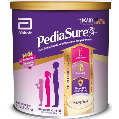 Sữa PediaSure BA 400g (1 - 10 tuổi) date t3/2023