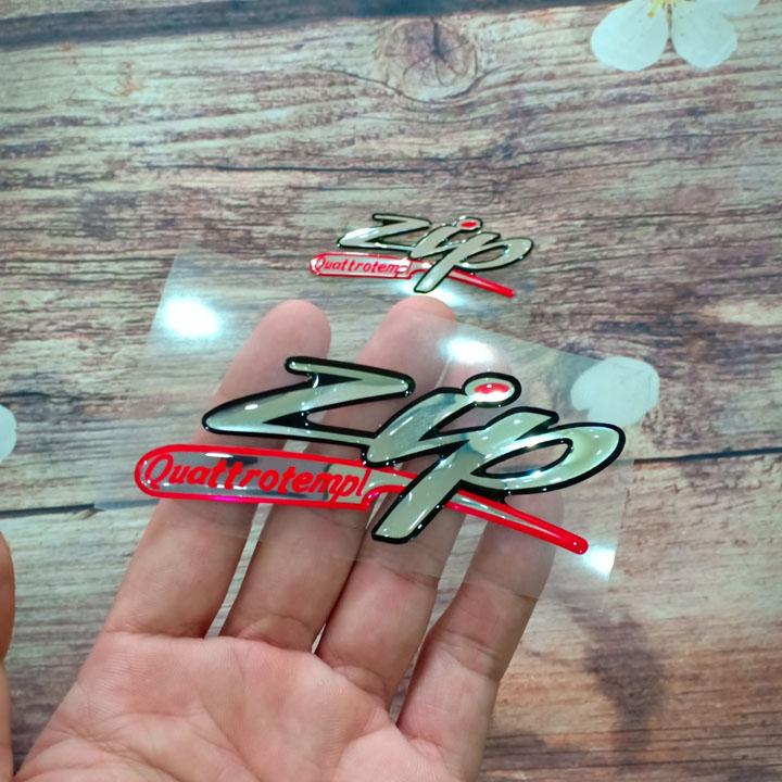 [GÌ THẾ NÀY] Trọn bộ tem nổi dành cho xe ZIP màu ĐỎ với chất liệu cao cấp trang trí xe đẹp như mới A262