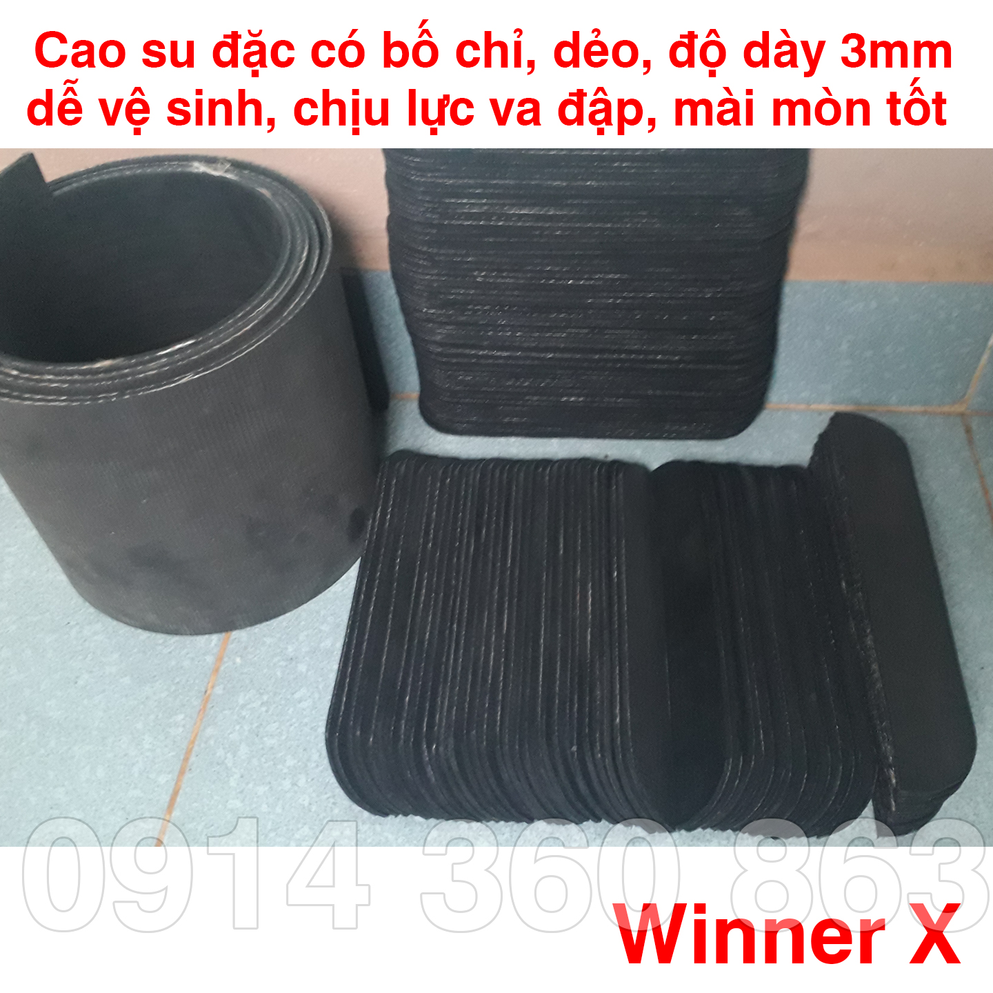 Miếng dán Chắn bùn cổ bô Winner X bằng cao su