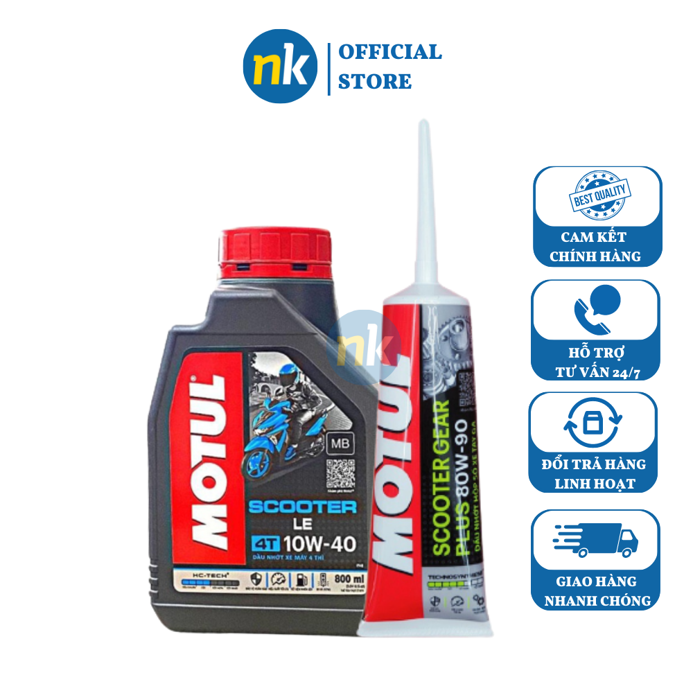 [Mẫu Mới]Motul Scooter 10W40 800ml tặng Motul Gear Oil 80W90 120ml nhớt hợp số nhớt máy xe tay ga nhớt máy xe tay ga mua nhớt motul giá tốt motul hàng chất lượng