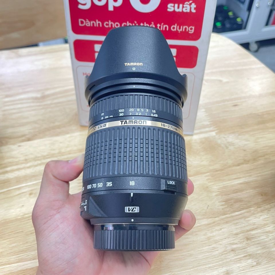 Ống kính tamron 18 270 di ii vc ld rất đẹp ngàm nikon