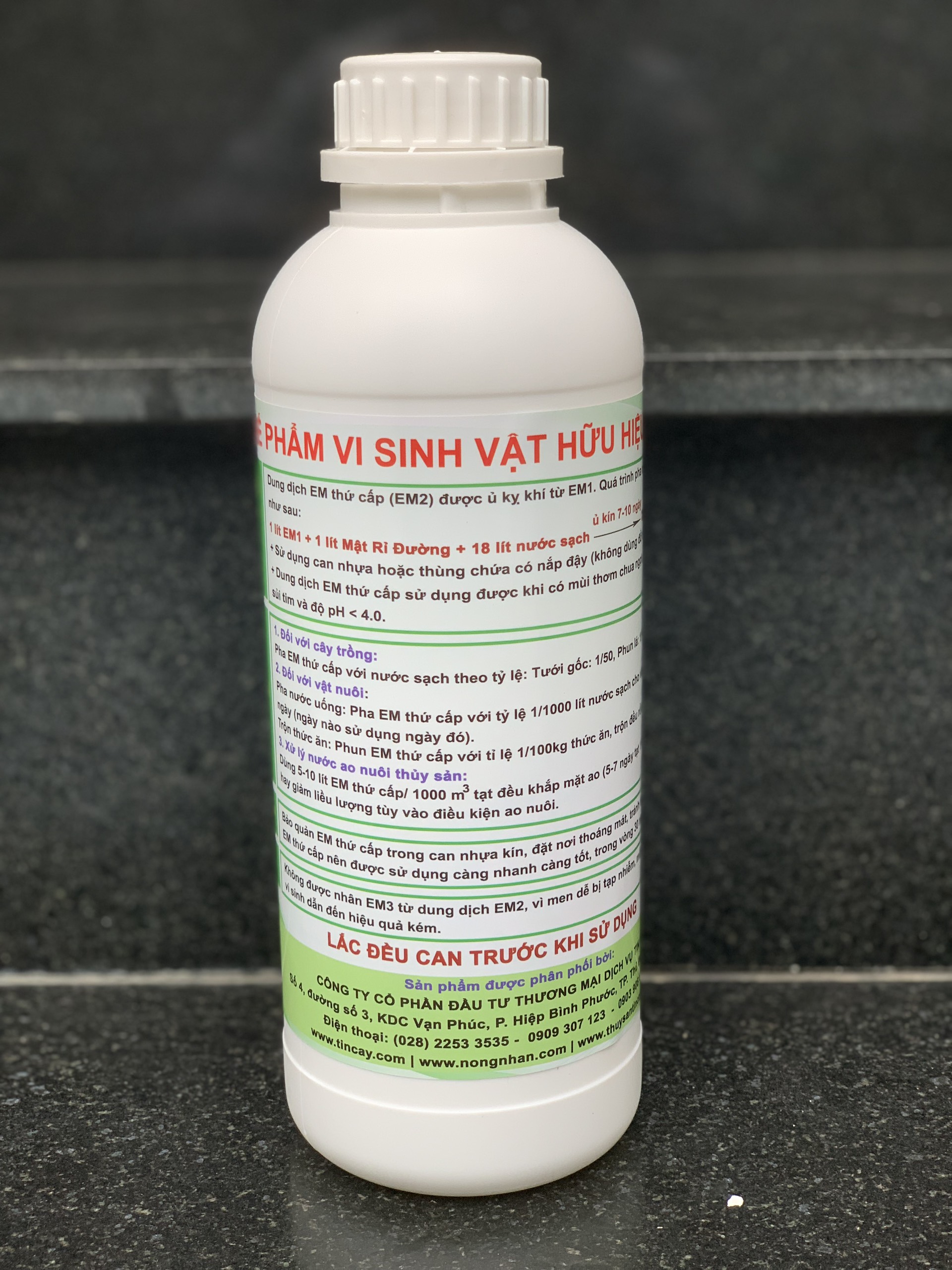Combo 1 lít ủ nhân sinh khối thành EM2- gồm men vi sinh EM1 và 1 lít mật rỉ đường (Men gốc + mật rỉ đường 1 lít)