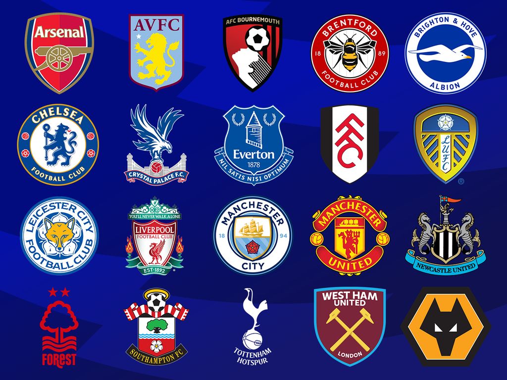 Bộ 22 Sticker hình dán decal Ngoại Hạng Anh 2022/2023, logo Manchester United, Chelsea, Arsenal hình dán pvc chống nước