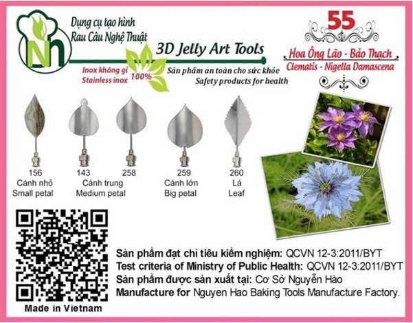 [HCM]Kim rau câu 3D Ngọc Huệ (bộ 5 kim số 35 - hoa cúc nhọn)