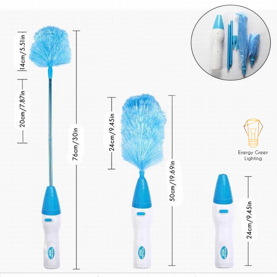 Chổi Quét Bụi Tĩch Điện Tự Động Xoay 360 Độ, Chổi Lau Bụi Spin DUSTER Thông Minh Đa Năng Chức Năng, Lau Đồ Gỗ, Bàn Thờ, Máy Tính, Ô tô Tiện Lợi, Chổi Lông Gà, Chổi Phất Trần, Dụng Cụ Vệ Sinh Lau Chùi Nhà Cửa  - Giadungbv247