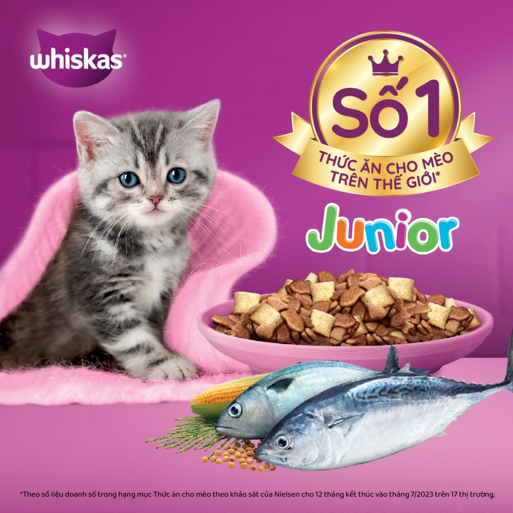Thức Ăn Hạt Whiskas Cho Mèo Con - Whiskas Junior - [Nông Trại Thú Cưng]