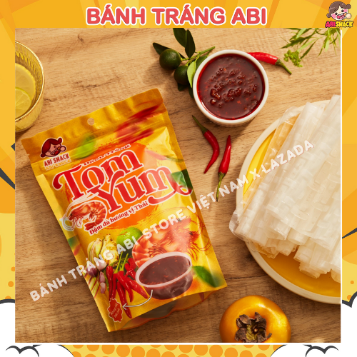 [SẴN MÓN MỚI] BÁNH TRÁNG SỐT TOMYUM ĐẬM ĐÀ HƯƠNG VỊ THÁI ĐỘC QUYỀN ABI SNACK ĂN VẶT