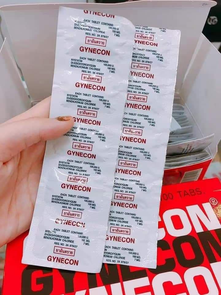 Combo 5 vỉ Viên đặt Phụ Khoa GYNECON Thái Lan