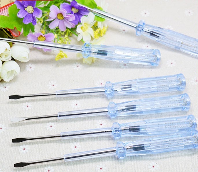 Bút thử điện kiêm tua vít 2 cạnh đầu đúc