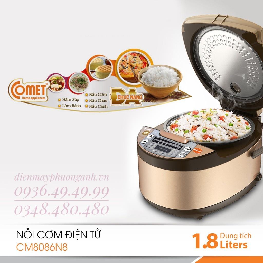 Nồi cơm điện tử Comet CM8086N8 1.8 Lít