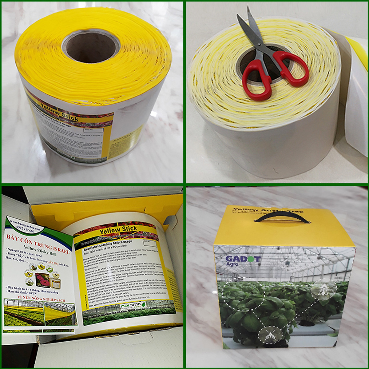 [HCM]Bẫy Ruồi Bằng Keo Dính Vàng Sinh Học Israel Cuộn 10 Mét Trải Nghiệm. Hiệu Sticky Yellow Roll là Keo Dính Vàng 2 Mặt Israel (RỘNG 18CM X DÀI 10M) Nhập Khẩu Israel
