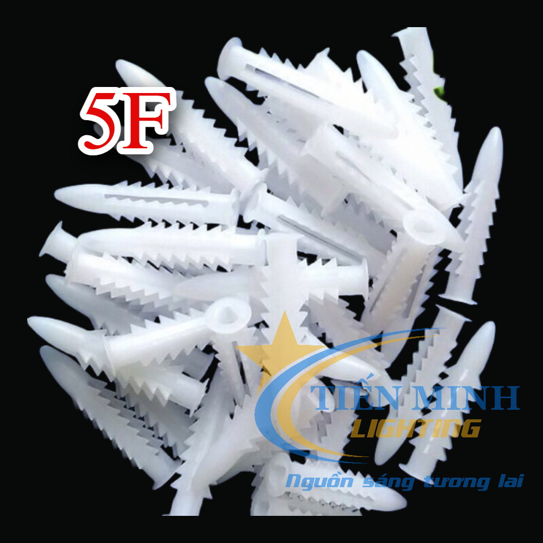(Bịch 1000 con) Tắc kê nhựa (nở nhựa) 6 khía nhiều kích thước, nhựa nguyên sinh, giúp cố định vít