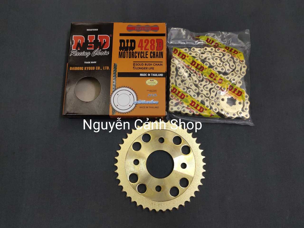 [HCM]sên nhông dĩa DID vàng cho xe máy