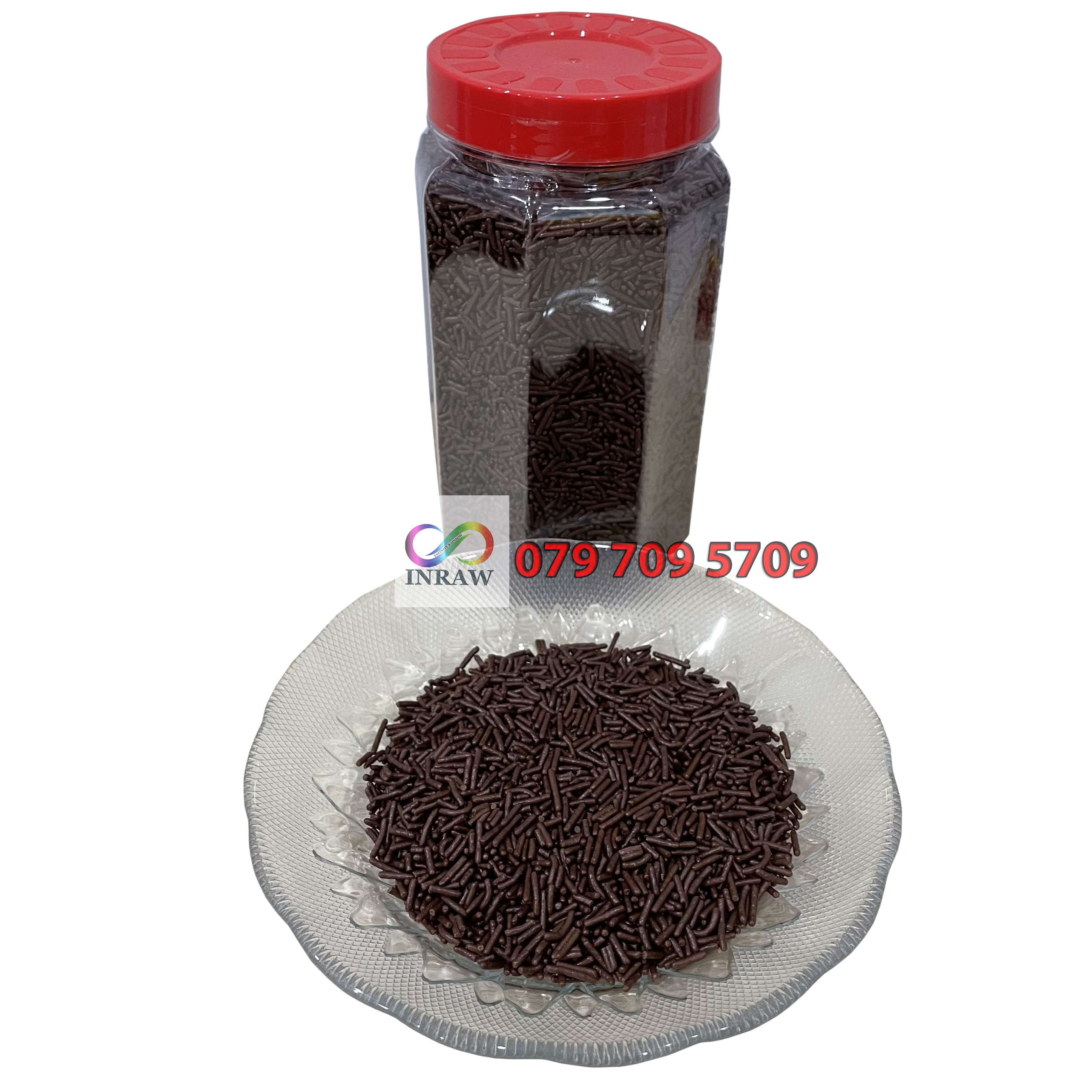 Socola Cốm Nâu Trang Trí Túi 1kg - Dark Chocolate Sprinkles (1kg)