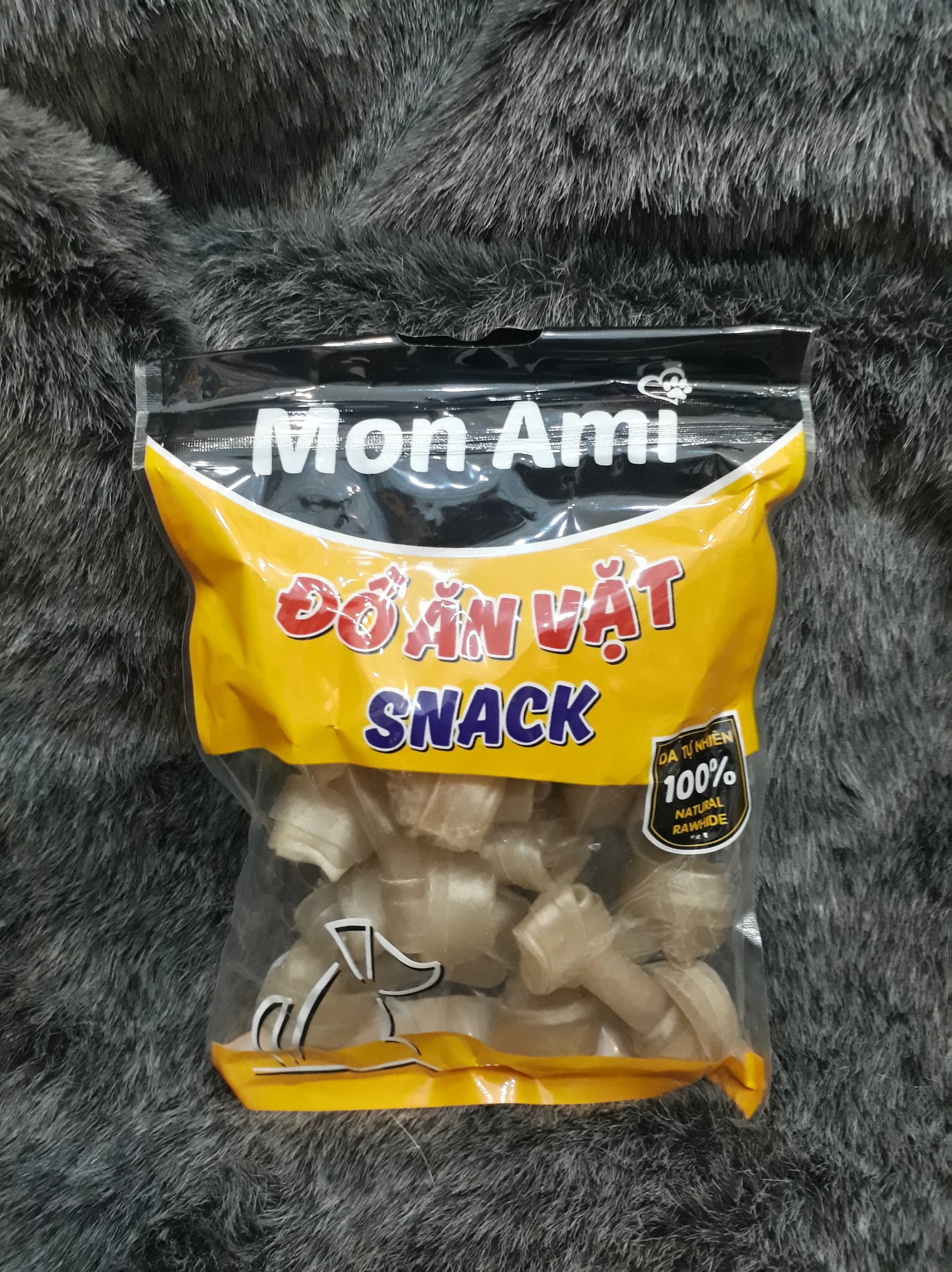 Que gặm xương gặm da bò size 7,5cm Mon Ami cho chó