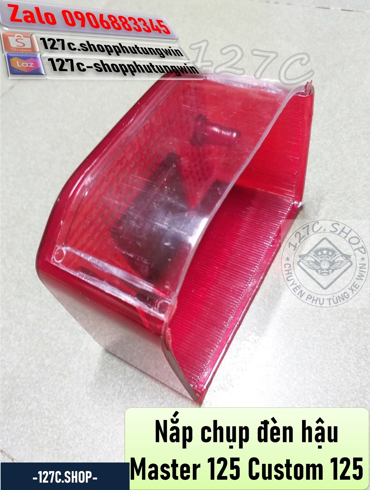 [HCM] Nắp chụp đèn hậu Master 125 Custom 125