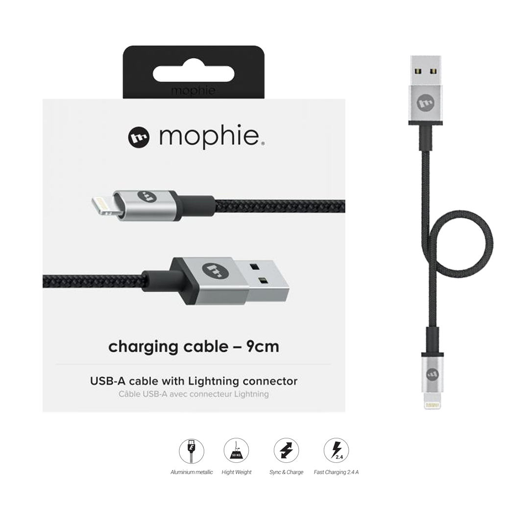 Cáp Lightning Mophie 9cm - Đầu lightning đạt chuẩn MFI