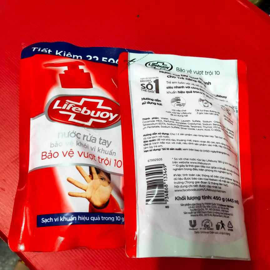 Nước rửa tay Lifebuoy Túi 450g