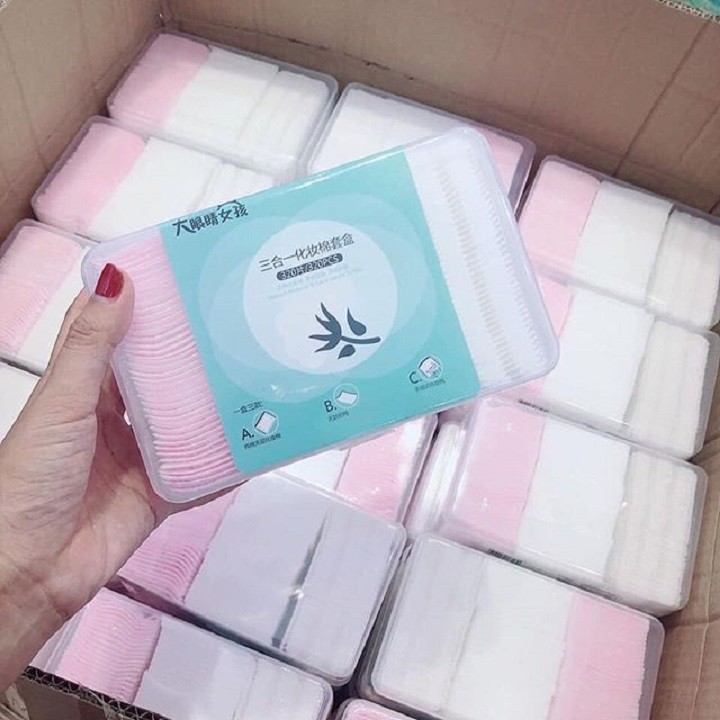 Bông Tẩy trang 320 miếng dạng hộp