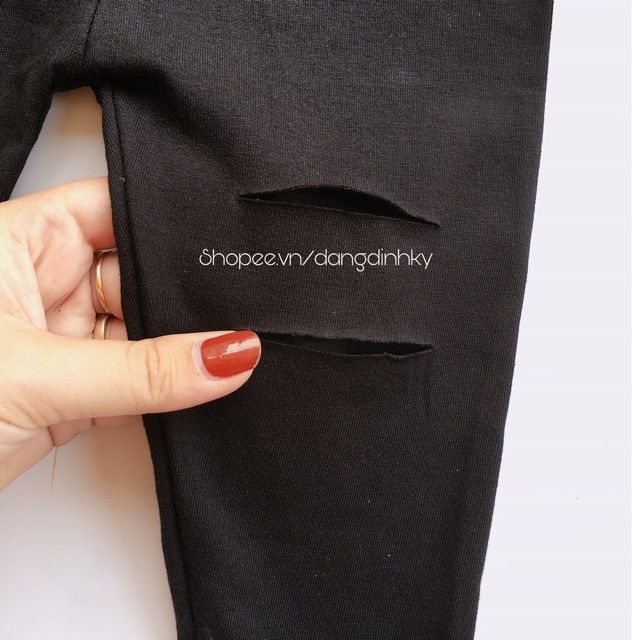 Quần Legging Rách Gối Siêu Chất Cho Bé