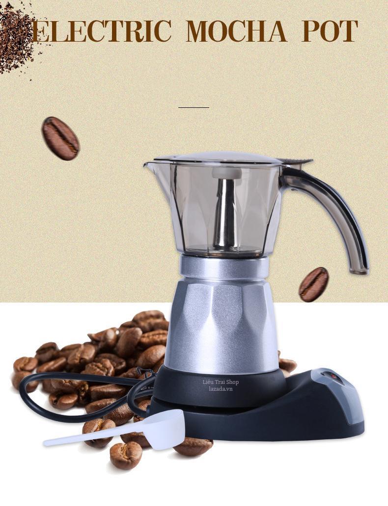 Ấm pha cà phê điện phong cách Italy 3-6 tách max 300ml